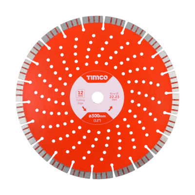 300x22.2 Premium Turbo Segmented Diamond Disc Cutter Blade