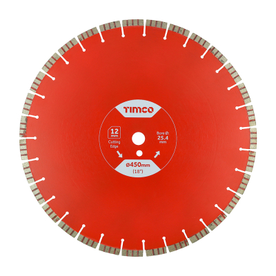 450x25.4 Premium Turbo Segmented Diamond Disc Cutter Blade