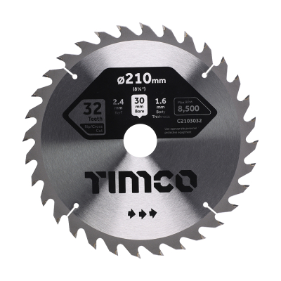 210x30x32T Circular Saw Blade Wood/Board Timco