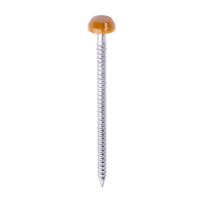 40x2.1 Polymer Headed Pin A4 Oak (Head Diameter 6.2) Pack 250