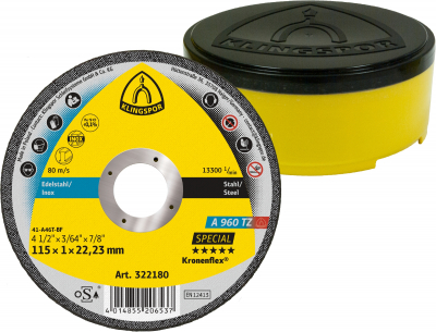 125x1x22.23 Metal Slitting Disc A960TZ SPECIAL Klingspor Pack 25