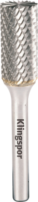 9.6x19x6 Cylinder Shaped With Endcut Carbide Burr HF100B Steel Cut (Cut 10)