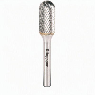 9.6x19x6 Ball Nosed Cylinder Shaped Carbide Burr HF100C Steel Cut (Cut 10)