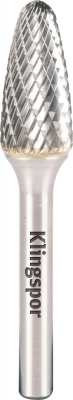 9.6x19x6 Ball Nosed Cone Shaped Carbide Burr HF100F Coarse Single Serration Cut (Cut 3)