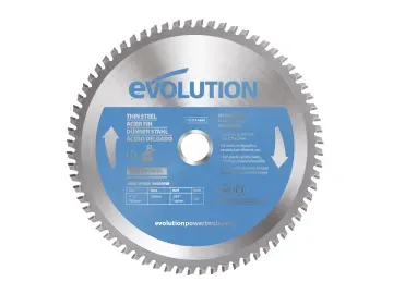 210x25.4x68T Mitre Saw Blade Light Blue Thin Steel Evolution