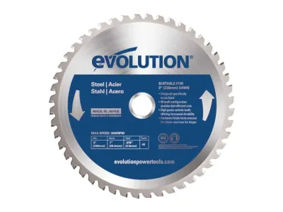 255x25.4x52T Mitre Saw Blade Blue Steel Evolution