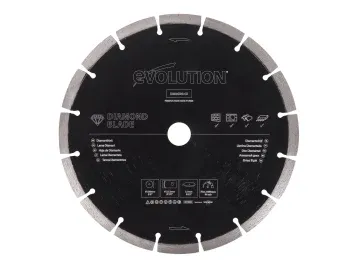 300x22.2 Segmented Diamond Disc Cutter Masonry Blade Black Evolution