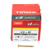 4.0x40 Torx Countersunk Multi Purpose Clamp Screw Zinc & Yellow Plated Timco C2 Range Pack 200