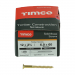 No12x21/2 Slotted Countersunk Woodscrew Brass Pack 100